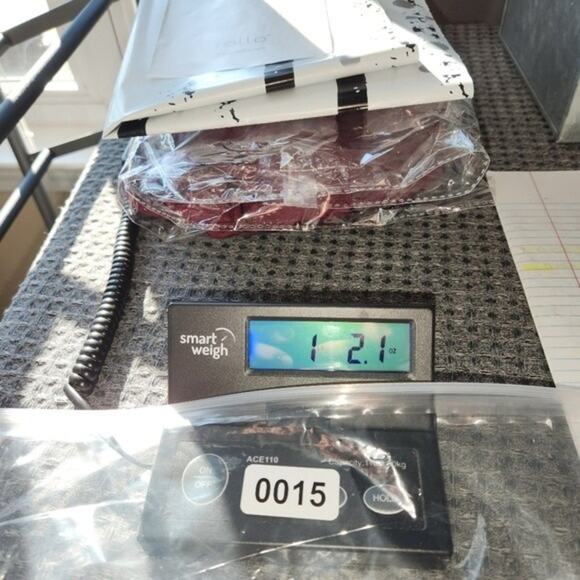 NINA LEONARD Jumpsuit Womens Medium M Wine Red Stretch Waist Belted Half Sleeve - Picture 10 of 10